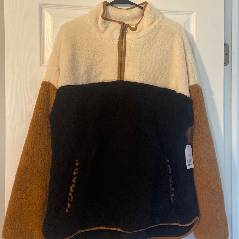 Sherpa 3/4 zip sweatshirt